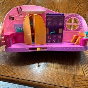 Pink and Orange Dollhouse with Accessories